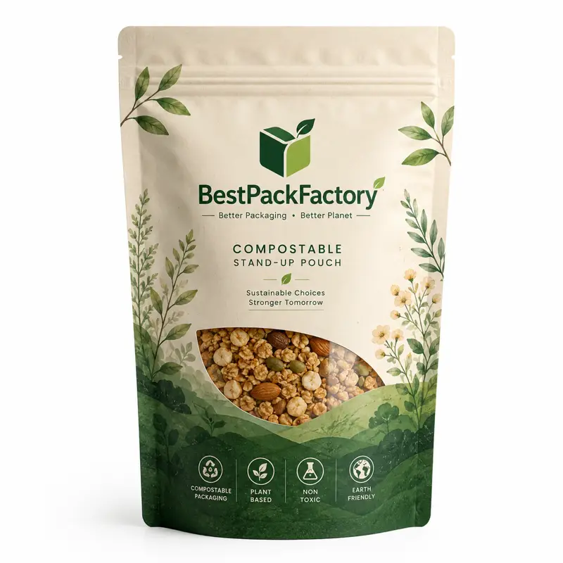 Custom Compostable Stand Up Pouches main product image