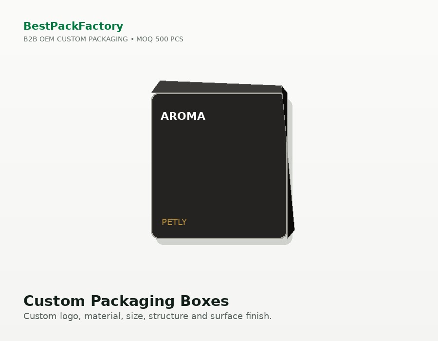 Custom Packaging Boxes manufacturer MOQ 500 PCS