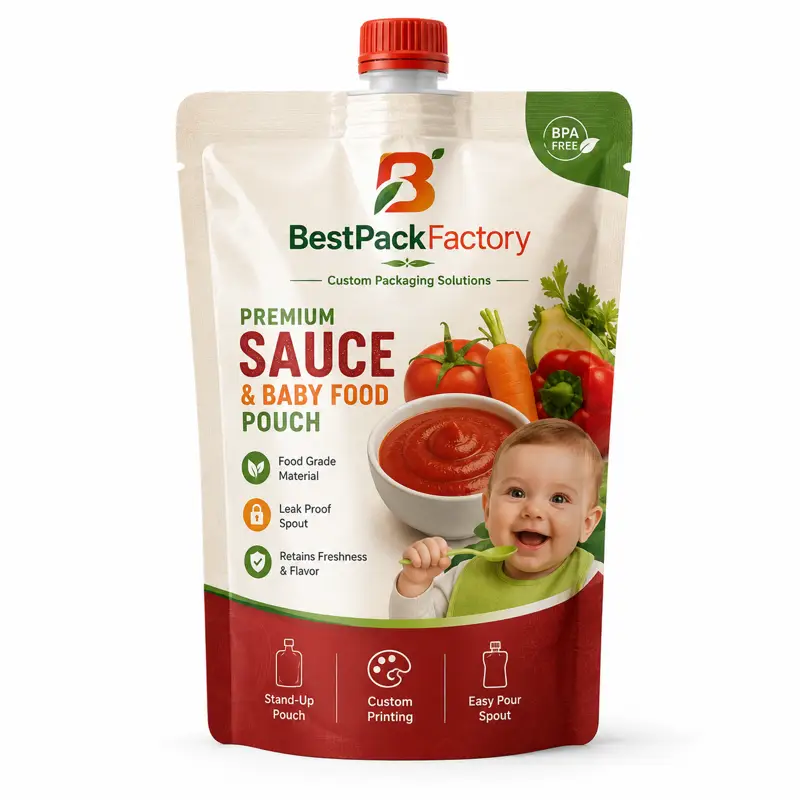 Custom Spout Pouches for Sauce & Baby Food Packaging main product image