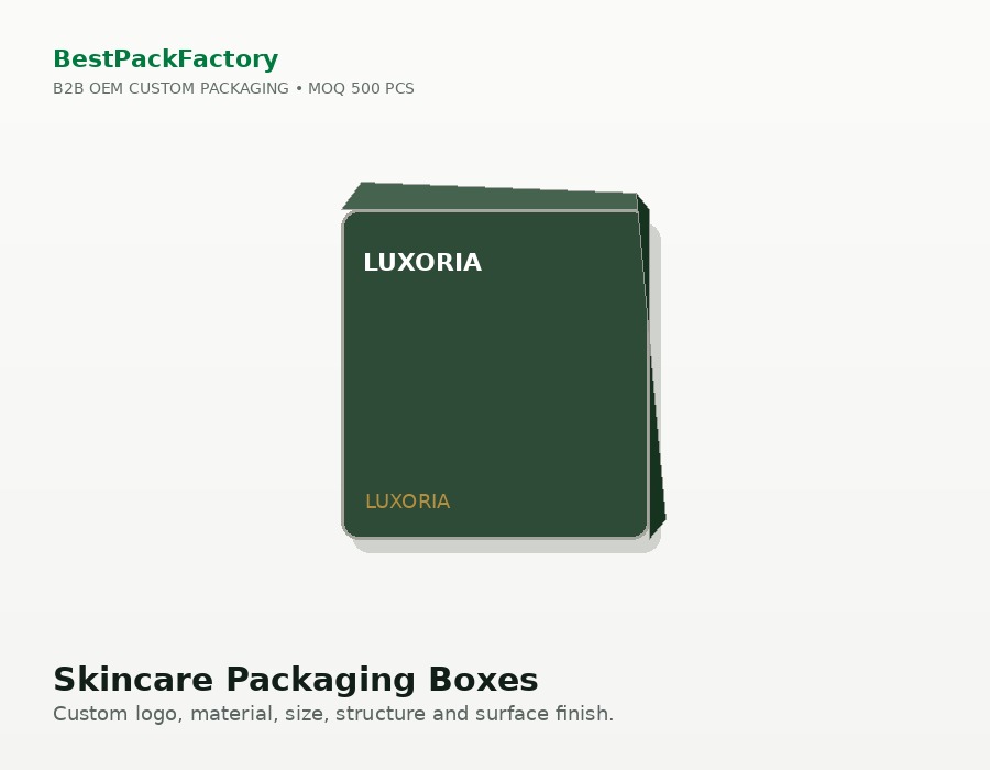 Skincare Packaging Boxes manufacturer MOQ 500 PCS